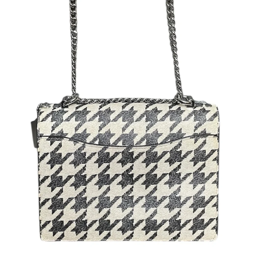 Coach Klare Houndstooth 2-Way Crossbody Classic Shoulder Flap Bag 2023